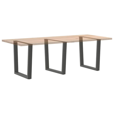 vidaXL Dining Table Legs V-Shape 3 pcs Anthracite 80x(72-73.3) cm Steel