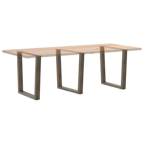 vidaXL Dining Table Legs V-Shape 3 pcs Natural Steel 80x(72-73.3) cm Steel