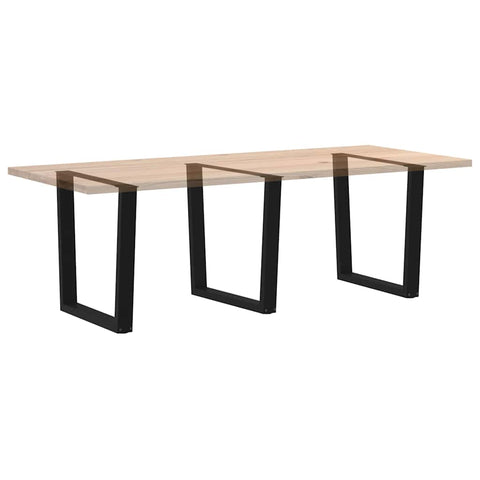 vidaXL Dining Table Legs V-Shape 3 pcs Black 90x(72-73.3) cm Steel