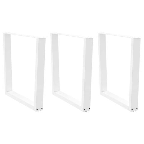 vidaXL Dining Table Legs V-Shape 3 pcs White 90x(72-73.3) cm Steel