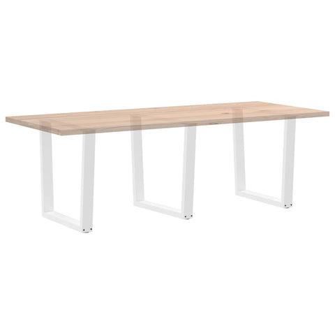 vidaXL Dining Table Legs V-Shape 3 pcs White 90x(72-73.3) cm Steel