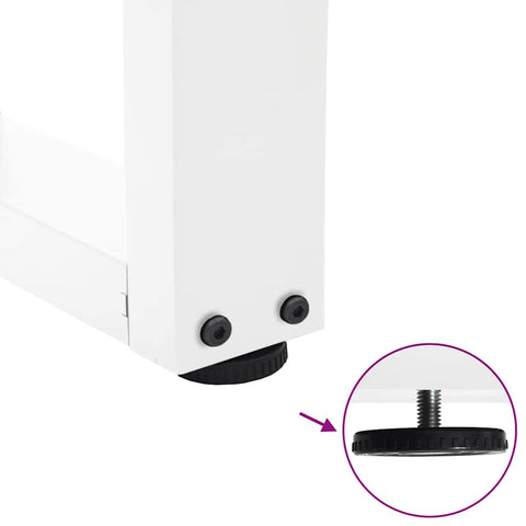 vidaXL Dining Table Legs V-Shape 3 pcs White 90x(72-73.3) cm Steel