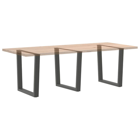 vidaXL Dining Table Legs V-Shape 3 pcs Anthracite 90x(72-73.3) cm Steel