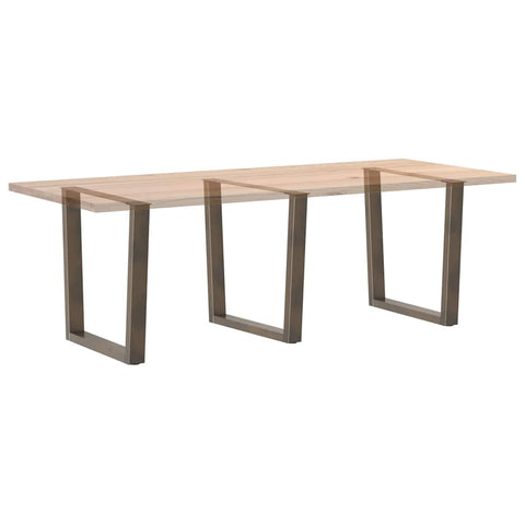 vidaXL Dining Table Legs V-Shape 3 pcs Natural Steel 90x(72-73.3) cm Steel