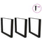 vidaXL Dining Table Legs V-Shape 3 pcs Black 100x(72-73.3) cm Steel