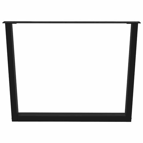 vidaXL Dining Table Legs V-Shape 3 pcs Black 100x(72-73.3) cm Steel