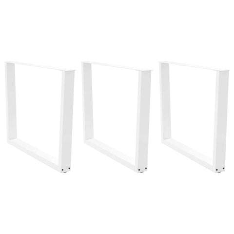 vidaXL Dining Table Legs V-Shape 3 pcs White 100x(72-73.3) cm Steel