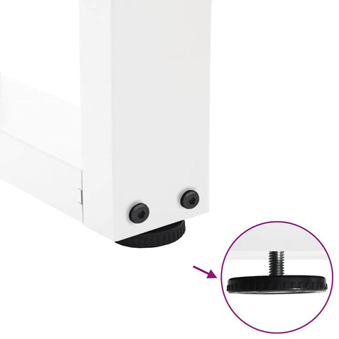 vidaXL Dining Table Legs V-Shape 3 pcs White 100x(72-73.3) cm Steel