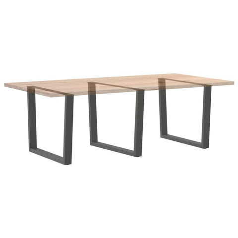 vidaXL Dining Table Legs V-Shape 3 pcs Anthracite 100x(72-73.3) cm Steel