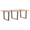 vidaXL Dining Table Legs V-Shape 3 pcs Natural Steel 100x(72-73.3) cm Steel