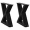 vidaXL Coffee Table Legs 2 pcs Black 30x(30-31.3) cm Steel