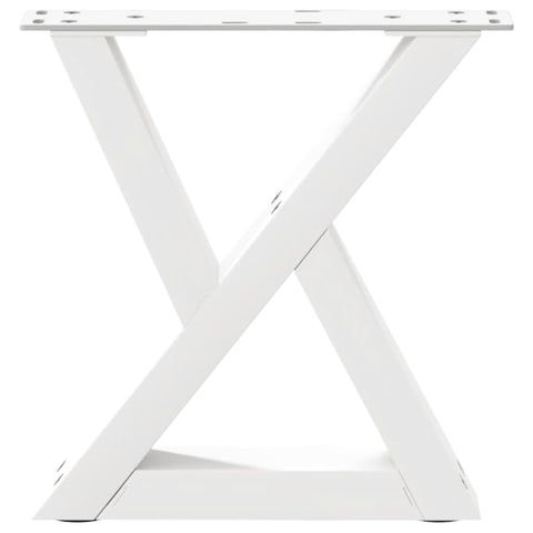 vidaXL Coffee Table Legs 2 pcs White 30x(30-31.3) cm Steel