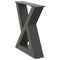 vidaXL Coffee Table Legs 2 pcs Anthracite 30x(30-31.3) cm Steel