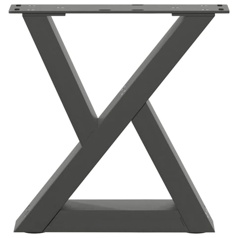 vidaXL Coffee Table Legs 2 pcs Anthracite 30x(30-31.3) cm Steel