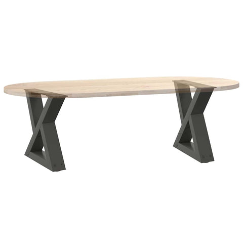 vidaXL Coffee Table Legs 2 pcs Anthracite 30x(30-31.3) cm Steel