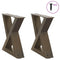 vidaXL Coffee Table Legs 2 pcs Natural Steel 30x(30-31.3) cm Steel