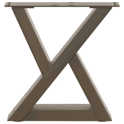 vidaXL Coffee Table Legs 2 pcs Natural Steel 30x(30-31.3) cm Steel