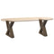 vidaXL Coffee Table Legs 2 pcs Natural Steel 30x(30-31.3) cm Steel