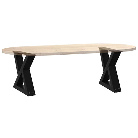 vidaXL Coffee Table Legs 2 pcs Black 40x(30-31.3) cm Steel