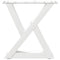 vidaXL Coffee Table Legs 2 pcs White 40x(30-31.3) cm Steel