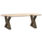 vidaXL Coffee Table Legs 2 pcs Natural Steel 40x(30-31.3) cm Steel