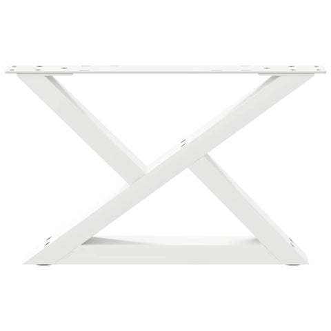 vidaXL Coffee Table Legs 2 pcs White 50x(30-31.3) cm Steel