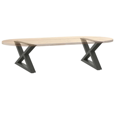 vidaXL Coffee Table Legs 2 pcs Anthracite 50x(30-31.3) cm Steel