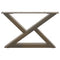 vidaXL Coffee Table Legs 2 pcs Natural Steel 50x(30-31.3) cm Steel