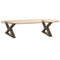 vidaXL Coffee Table Legs 2 pcs Natural Steel 50x(30-31.3) cm Steel