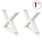 vidaXL Coffee Table Legs 2 pcs White 60x(30-31.3) cm Steel