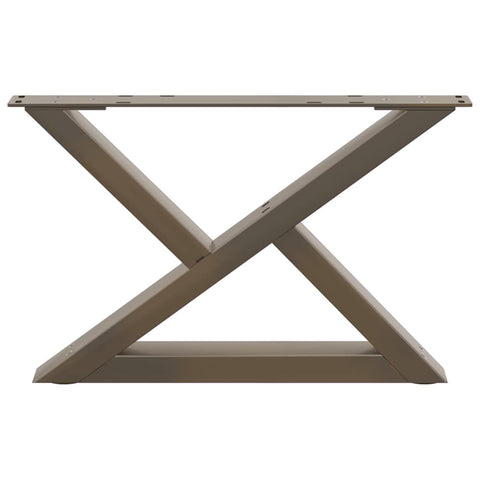 vidaXL Coffee Table Legs 2 pcs Natural Steel 60x(30-31.3) cm Steel