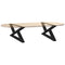 vidaXL Coffee Table Legs 2 pcs Black 70x(30-31.3) cm Steel