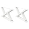 vidaXL Coffee Table Legs 2 pcs White 70x(30-31.3) cm Steel