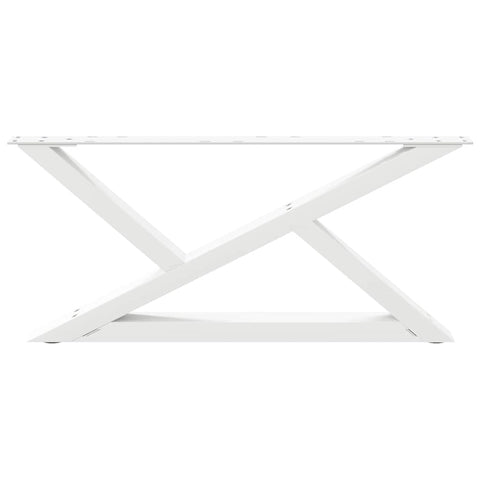 vidaXL Coffee Table Legs 2 pcs White 70x(30-31.3) cm Steel