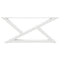 vidaXL Coffee Table Legs 2 pcs White 70x(30-31.3) cm Steel