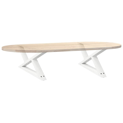 vidaXL Coffee Table Legs 2 pcs White 70x(30-31.3) cm Steel