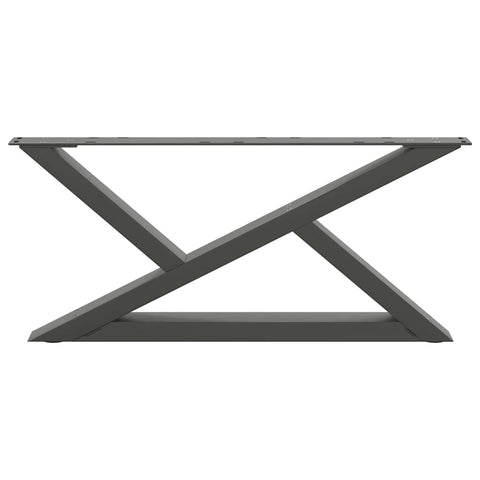 vidaXL Coffee Table Legs 2 pcs Anthracite 70x(30-31.3) cm Steel