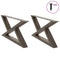 vidaXL Coffee Table Legs 2 pcs Natural Steel 70x(30-31.3) cm Steel