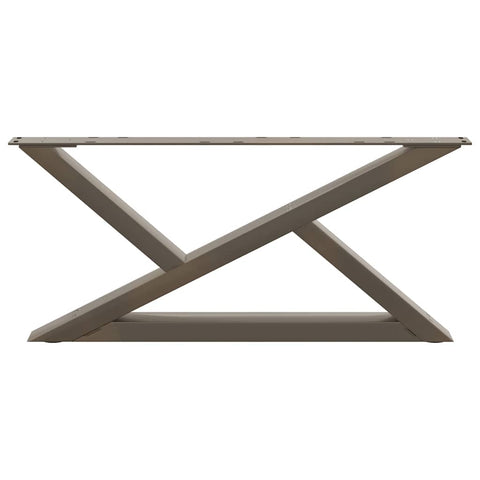 vidaXL Coffee Table Legs 2 pcs Natural Steel 70x(30-31.3) cm Steel