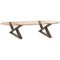 vidaXL Coffee Table Legs 2 pcs Natural Steel 70x(30-31.3) cm Steel