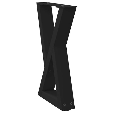 vidaXL Coffee Table Legs 2 pcs Black 28x(42-43.3) cm Steel