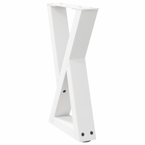 vidaXL Coffee Table Legs 2 pcs White 28x(42-43.3) cm Steel