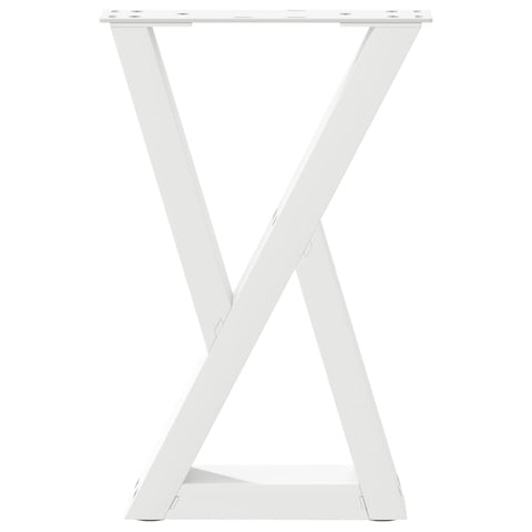 vidaXL Coffee Table Legs 2 pcs White 28x(42-43.3) cm Steel