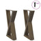 vidaXL Coffee Table Legs 2 pcs Natural Steel 28x(42-43.3) cm Steel