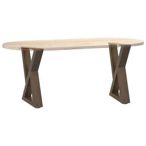 vidaXL Coffee Table Legs 2 pcs Natural Steel 28x(42-43.3) cm Steel