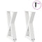 vidaXL Coffee Table Legs 2 pcs White 38x(42-43.3) cm Steel