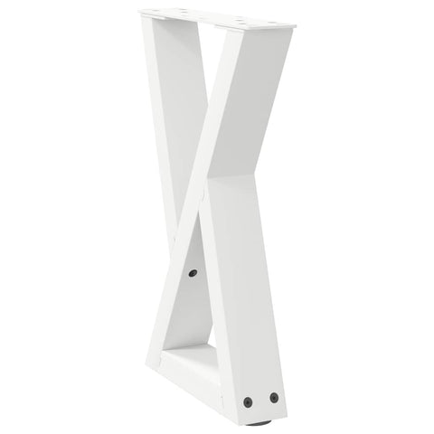 vidaXL Coffee Table Legs 2 pcs White 38x(42-43.3) cm Steel