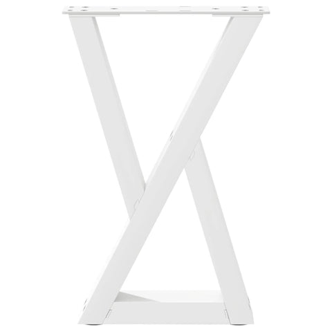 vidaXL Coffee Table Legs 2 pcs White 38x(42-43.3) cm Steel