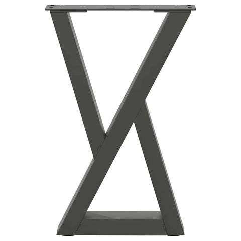 vidaXL Coffee Table Legs 2 pcs Anthracite 38x(42-43.3) cm Steel