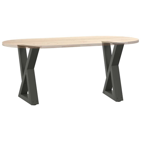 vidaXL Coffee Table Legs 2 pcs Anthracite 38x(42-43.3) cm Steel